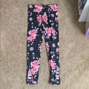 Flower Pattern Leggings (Justice; 12)